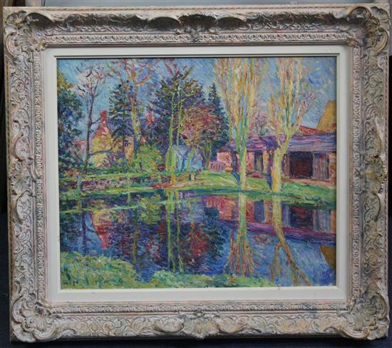 § Charles Genge (1874-1958) A Farm Pond, 15 x 18in.